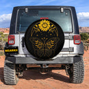 Butterfly Sunflower Car Spare Tire Cover