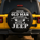 Old Man With A Jeep Car Spare Tire Cover