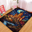 Castle Stained Glass Rectangular Area Rug