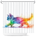 Cat Colorfull Shower Curtain