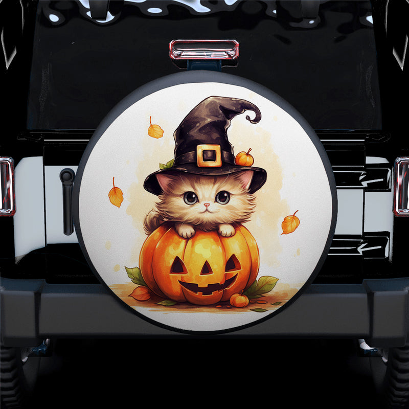 Cat Halloween Car Spare Tire Cover