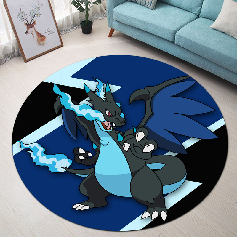 Charizard Pokemon Round Carpet Rug Bedroom Livingroom Home Decor