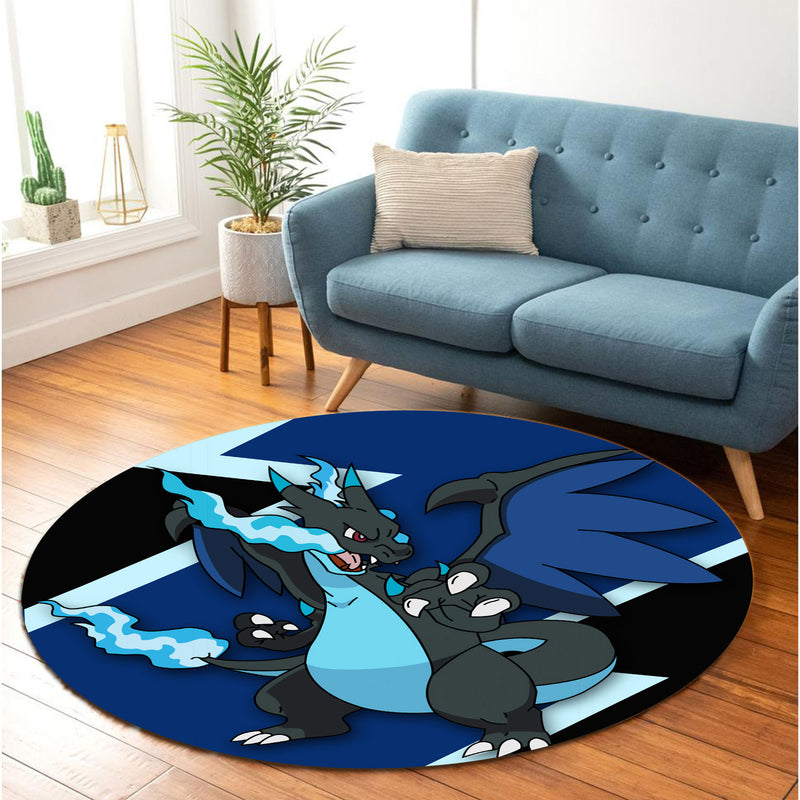 Charizard Pokemon Round Carpet Rug Bedroom Livingroom Home Decor