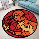 Charmander Stained Glass Round Rug