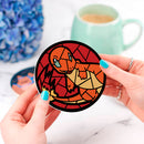 Charmander Stained Glass Drink Coasters