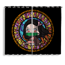 Chibi Nezuko Demon Stained Glass Window Curtain