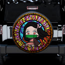 Chibi Nezuko Demon Slayer Stained Glass Car Spare Tire Cover