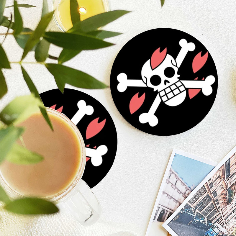 Chopper One Piece Icon Skull Ceramic Drink Coasters