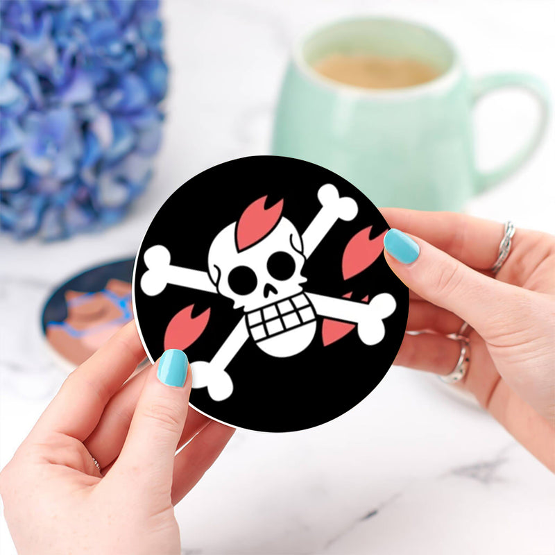 Chopper One Piece Icon Skull Ceramic Drink Coasters