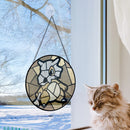 Cubone Round Stained Glass Window Hanging Panel Suncatcher