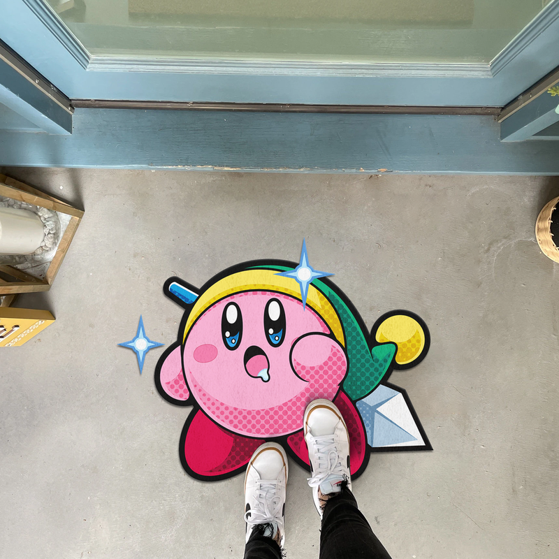 Cute Kirby Zelda Anime Custom Shape Rubber Doormat Home Decor