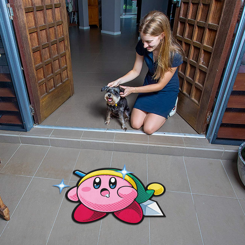 Cute Kirby Zelda Anime Custom Shape Rubber Doormat Home Decor