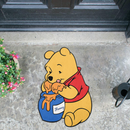 Cute Pooh Custom Shape Rubber Doormat Home Decor
