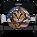 American US Flag Cat Car Spare Tire Cover