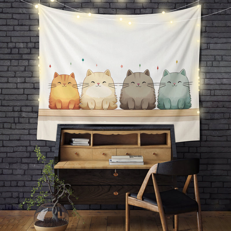 Cute Cats Tapestry Room Decor