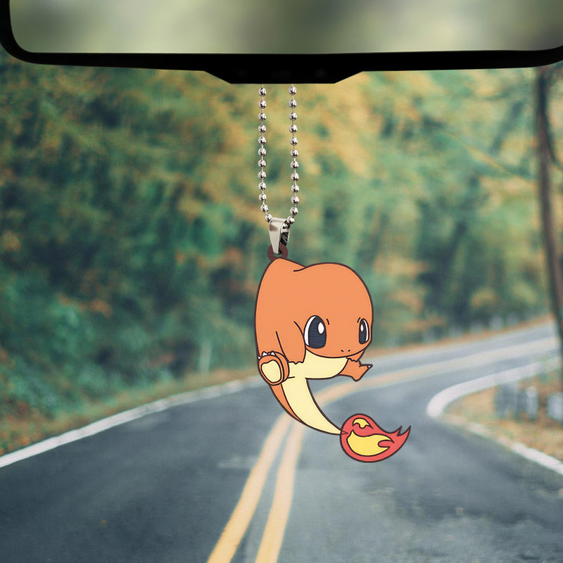Cute Fire Pokemon Charmander Car Ornament Custom Car Accessories Decorations