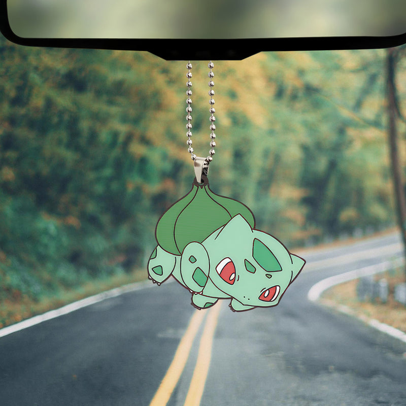 Cute Leaf Pokemon Bulbasaur Car Ornament Custom Car Accessories Decorations