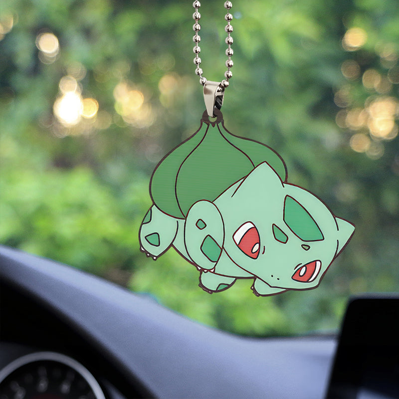 Cute Leaf Pokemon Bulbasaur Car Ornament Custom Car Accessories Decorations
