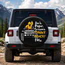 Funny White Rock Paper Scissors Cute Duck Car Spare Tire Cover