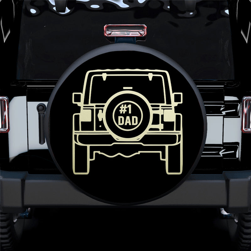 Number 1 Dad Car Spare Tire Covers Gift For Campers