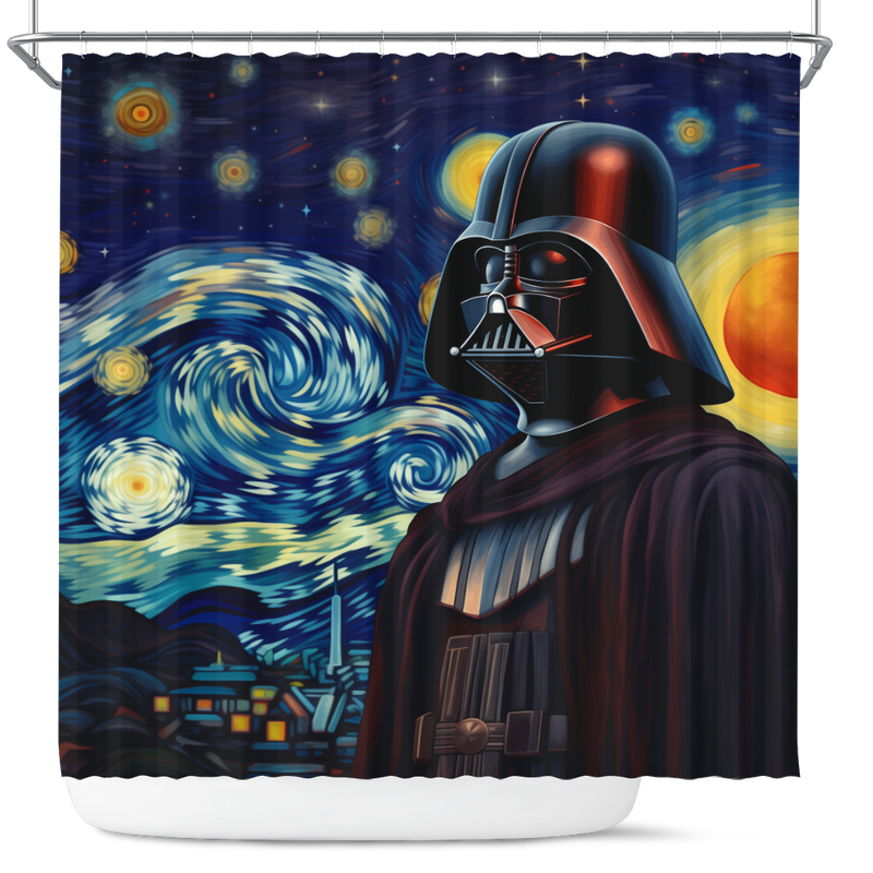 Darth Vader Starry Night Shower Curtain