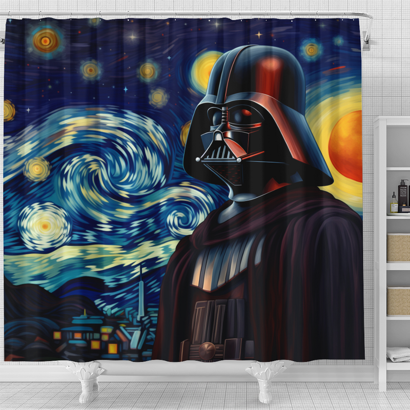 Darth Vader Starry Night Shower Curtain