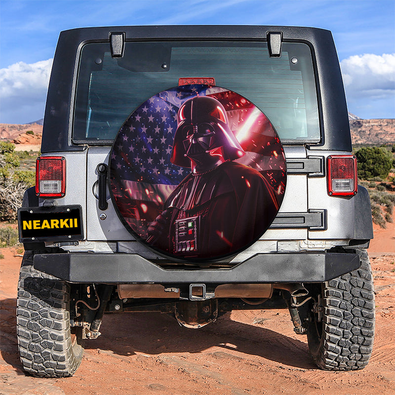 Darth Vader With USA Flag Car Spare Tire Cover