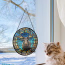 Moose Stained Glass Window Hanging Panel Suncatcher