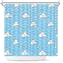 Demon Slayer Cloud Kimono Tanjiro Classic Pattern Shower Curtain