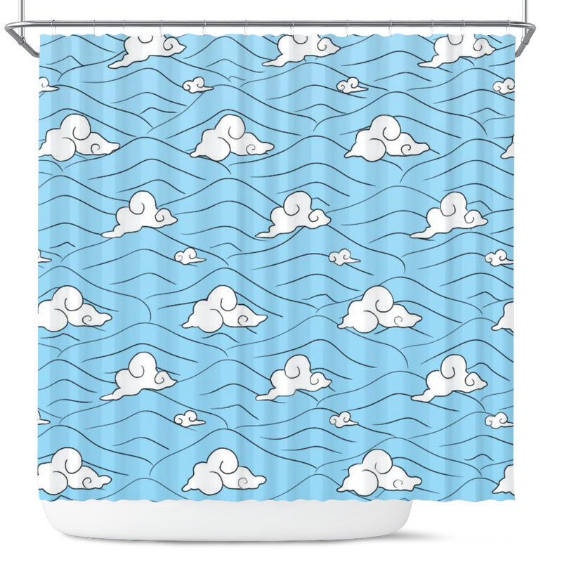 Demon Slayer Cloud Kimono Tanjiro Classic Pattern Shower Curtain