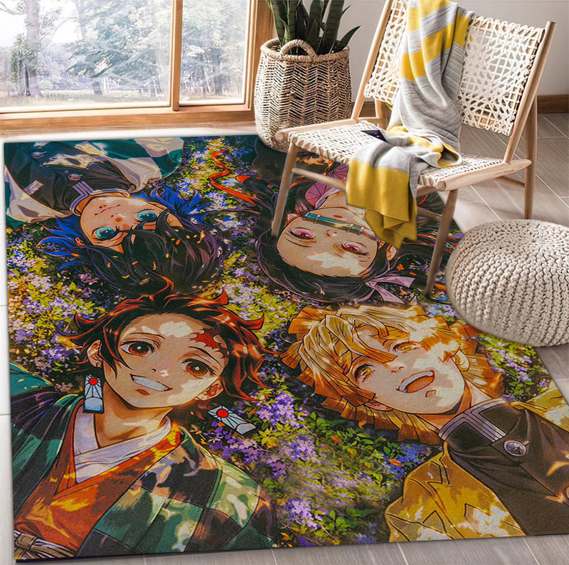 Demon Slayer Anime Carpet Rug Home Room Decor