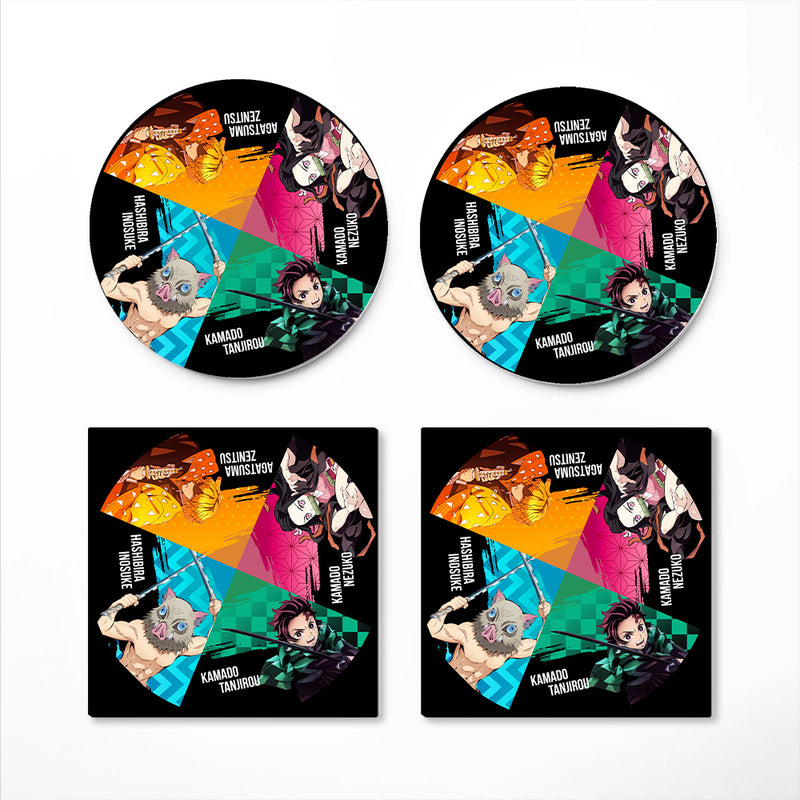 Demon Slayer Anime Ceramic Drink Coasters