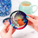 Dog Chainsaw Man Love You To The Moon Galaxy Ceramic Drink Coasters