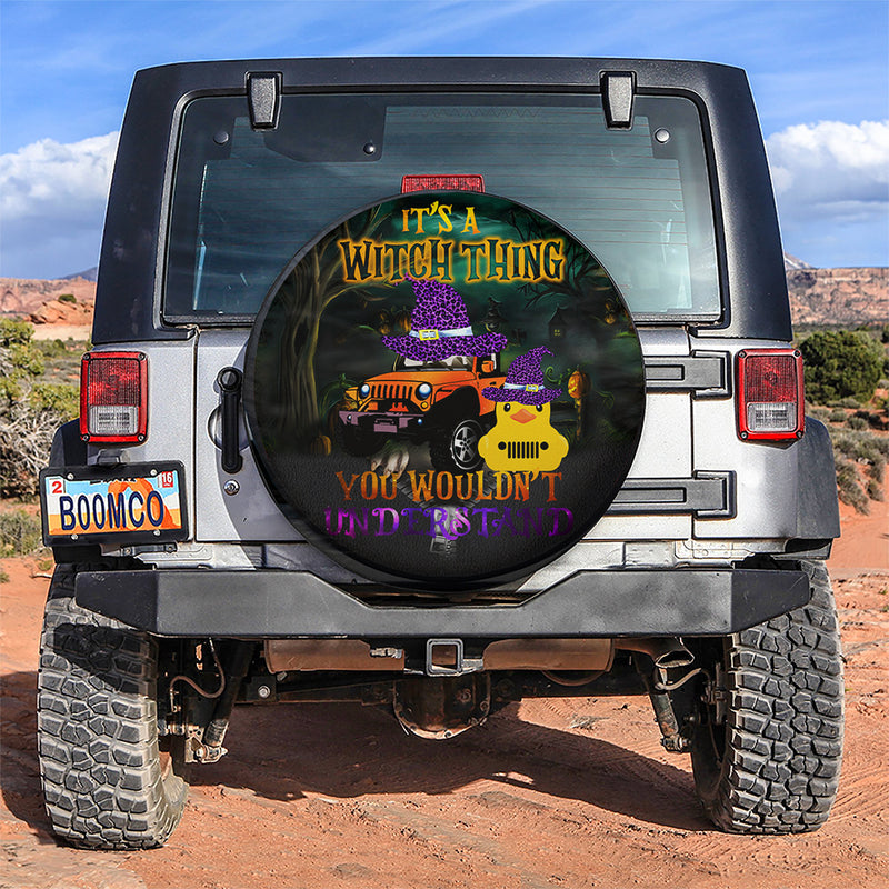Duck Jeep Witch Thing Haloween Car Spare Tire Covers Gift For Campers