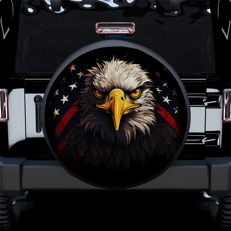 American Bald Eagle Car Spare Tire Covers Gift For Campers
