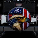 Eagle American Flag Car Spare Tire Cover