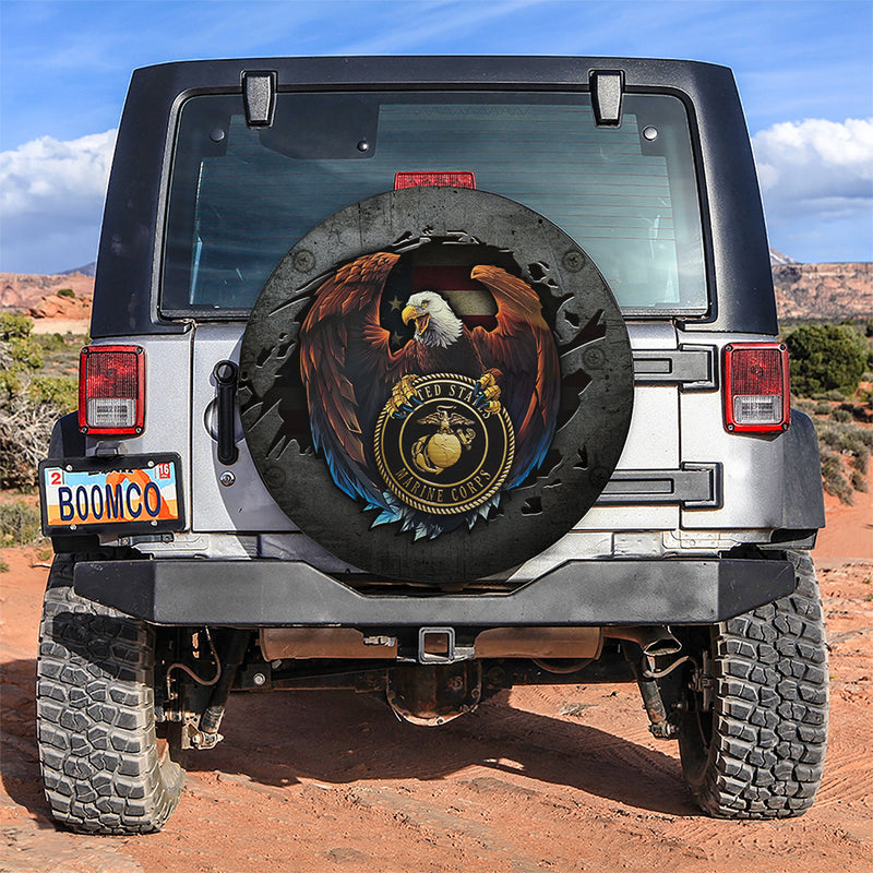 US Marine Eagle Iron Car Spare Tire Covers Gift For Campers