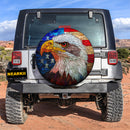 US Eagle Stained Glass Car Spare Tire Cover