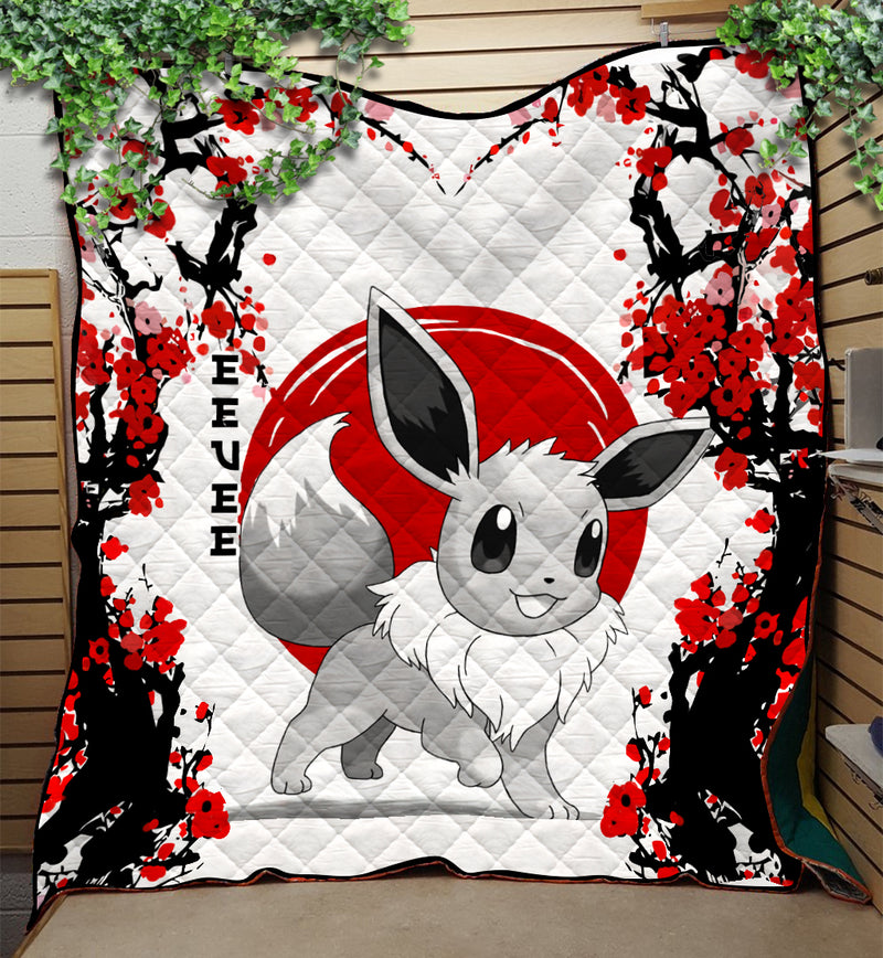 Eevee Japan Style Quilt Blanket