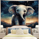 Baby Elephant Night Sky Tapestry Room Decor