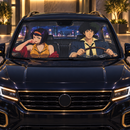 Cowboy Bebop Anime Spike And Faye Custom Car Windshield Sunshades