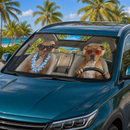 American Staffordshire Terrier Couple Dog Custom Car Windshield Sunshades