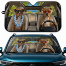American Staffordshire Terrier Couple Dog Custom Car Windshield Sunshades