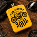 Yellow Four Weels Adventure Hip Flask