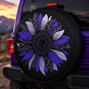Purple Cheetah Sunflower Jeep Car Spare Tire Cover