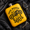 Yellow Four Weels Adventure Hip Flask