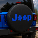 Blue Jeep Side Fender Dog Paws Car Spare Tire Cover