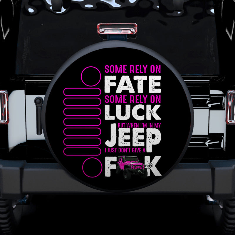 Fate Luck Jeep Pink Car Spare Tire Covers Gift For Campers