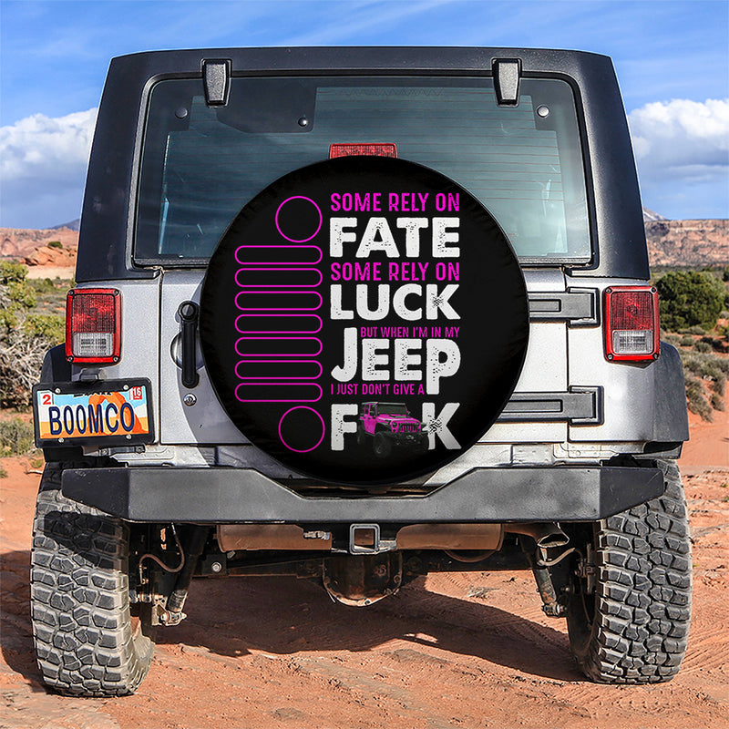 Fate Luck Jeep Pink Car Spare Tire Covers Gift For Campers