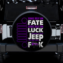 Fate Luck Jeep Purple Car Spare Tire Cover